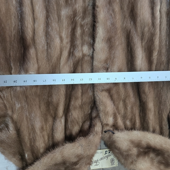 Ntural Mink Fur Vintage Luxury Elegant Brown Fur Coat See Pics For Mesurments - Picture 15 of 16